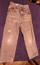 HAWK BOYS GRAY DISTRESSED JEANS SIZE 6 WITH ADJUSTABLE WAIST