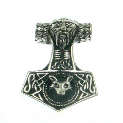 UNICRAFTALE 4 Ciondoli Vichinghi Martello Di Thor Mjolnir - Argento Antico, 37-43mm, In Acciaio Inox Per Gioielli Fai Da Te