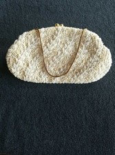 Vintange Hong Kong Bon Soir Purse Handmade Italian Beads Silk Wedding Evening