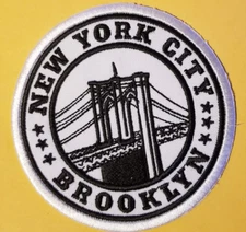 New York City Brooklyn Bridge Embroidered Patch approx 3.5"