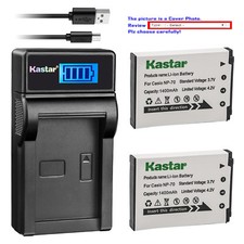 Kastar Battery LCD Charger for Casio NP-70 BC-70L Casio Exilim Zoom EX-Z150