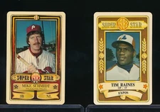 lot 1982 Perma-Graphics All Star Credit Card #30 Tim Raines & #20 Mike Schmidt