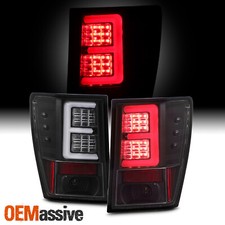 For 2007-2010 Jeep Grand Cherokee E-tube Bar Led Black Tail Brake Lights Pair