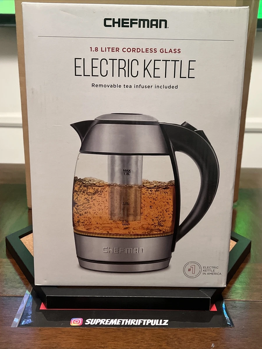 Chefman 1.8L Glass Electric Kettle