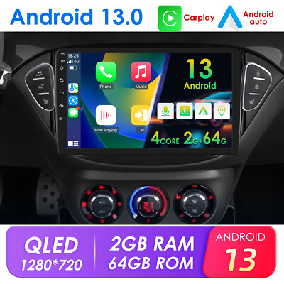 Für Opel Corsa E 2015-2019 Adam Android 14 Autoradio GPS Apple CarPlay 64GB DAB+