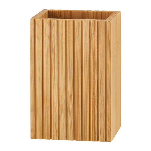 Zahnputzbecher ZahnbüRstenhalter Badbecher Zahnpasta Becher Bambusholz-image