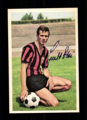 Ernst Abbe Eintracht Frankfurt 1967-68 Bergmann Collectible Picture Orig Sign Unpasted