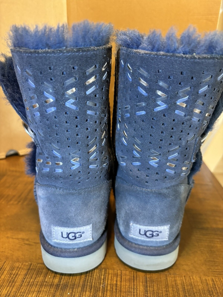 UGG Bailey Button ネイビー 24cm UGG Baily Button Boots Navy 8 | eBay