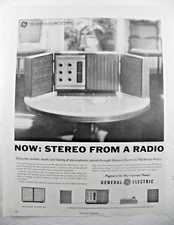 1962 General Electric Print Ad ~ New FM Stereo Radio!