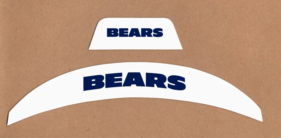 3M NOS FS TB Chicago Bears Riddell SpeedFlex Helmet Bumper Decals - 20mil
