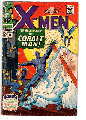 X-MEN #31 (1967) - GRADE 4.5 - 1ST APPEARANCE OF COBALT MAN - IRON MAN CAMEO!