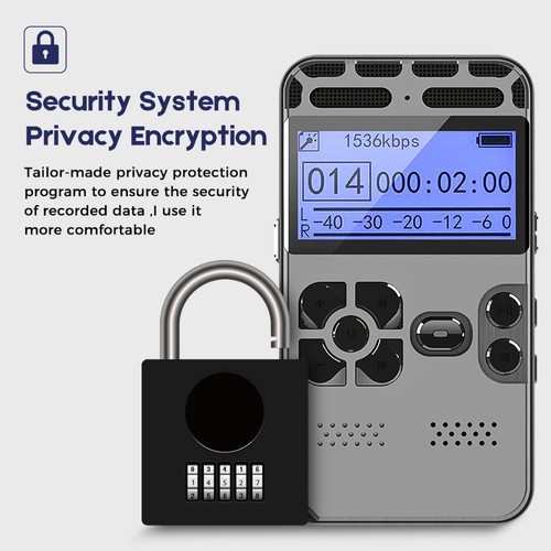 64GB Rechargeable LCD Digital Audio Sound Voice Recorder Dictaphone MP3 Player - Picture 7 of 12