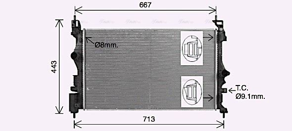 OL2700 AVA Radiator FIT OPEL CORSA (2015) 1.4 ECOTEC