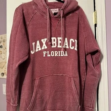 Jax Beach Florida Maroon Hoodie