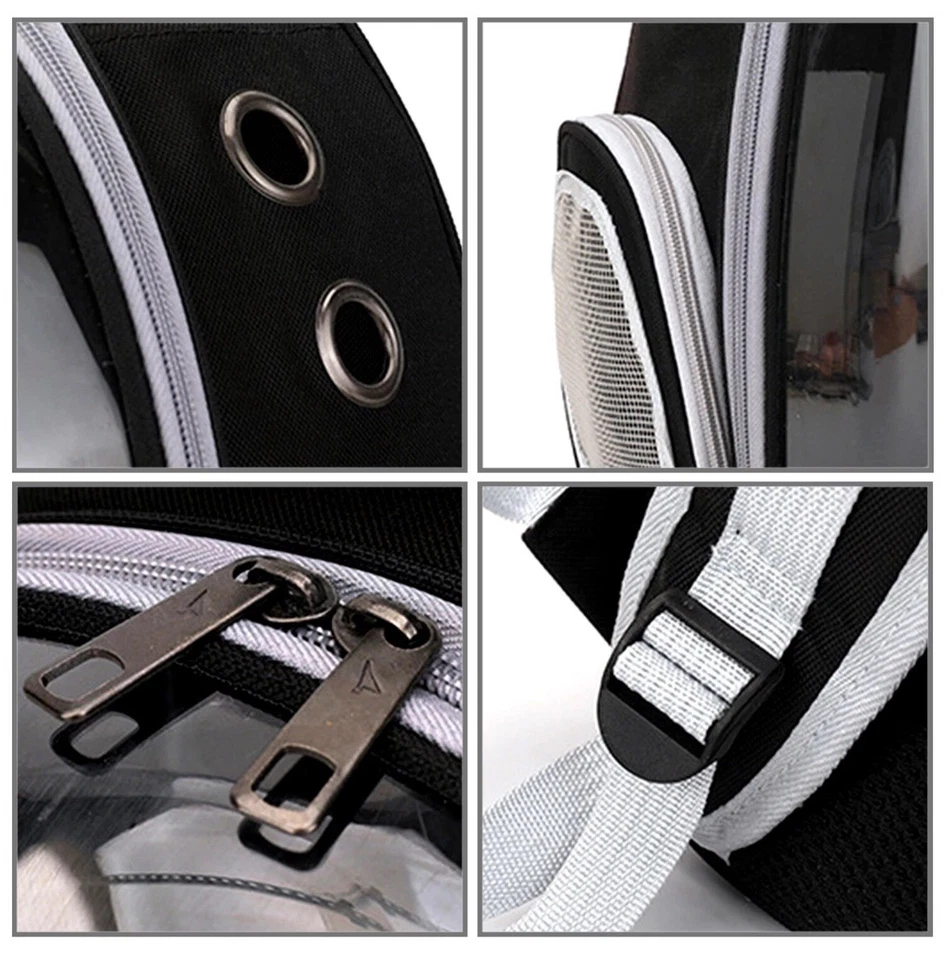 "Mochila cápsula espacial para mascotas - Bolsa de viaje transpirable para gatos y perros" Foto 3 de 4