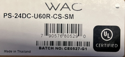 PS-24DC-U60R-CS-SM 60W 120-277VAC INPUT 24VDC CCT REMOTE POWER SUPPLY P1 - Picture 2 of 2