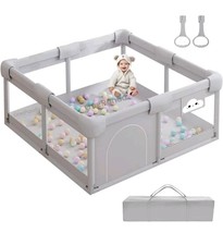 Baby Playpen, 50" 50" Playpen for Babies and ToddlersLarge Playpen with Storage