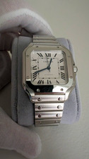 Cartier Santos de Cartier Auto Steel Medium White Dial