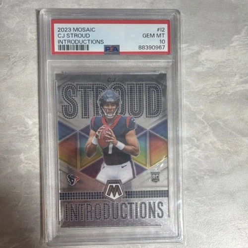 Panini Mosaic Introductions C.J. Stroud Rookie I-2 Texans PSA 10 Football