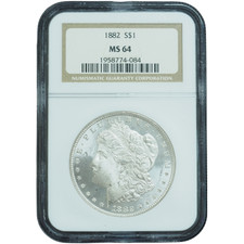 1882 Morgan Silver Dollar NGC MS64 Magnificent Original Luster! *JE