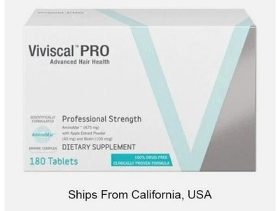 VIVISCAL PROFESSIONAL HAIR FORMULA 180 TABLETS pro strength men /women exp 11/27