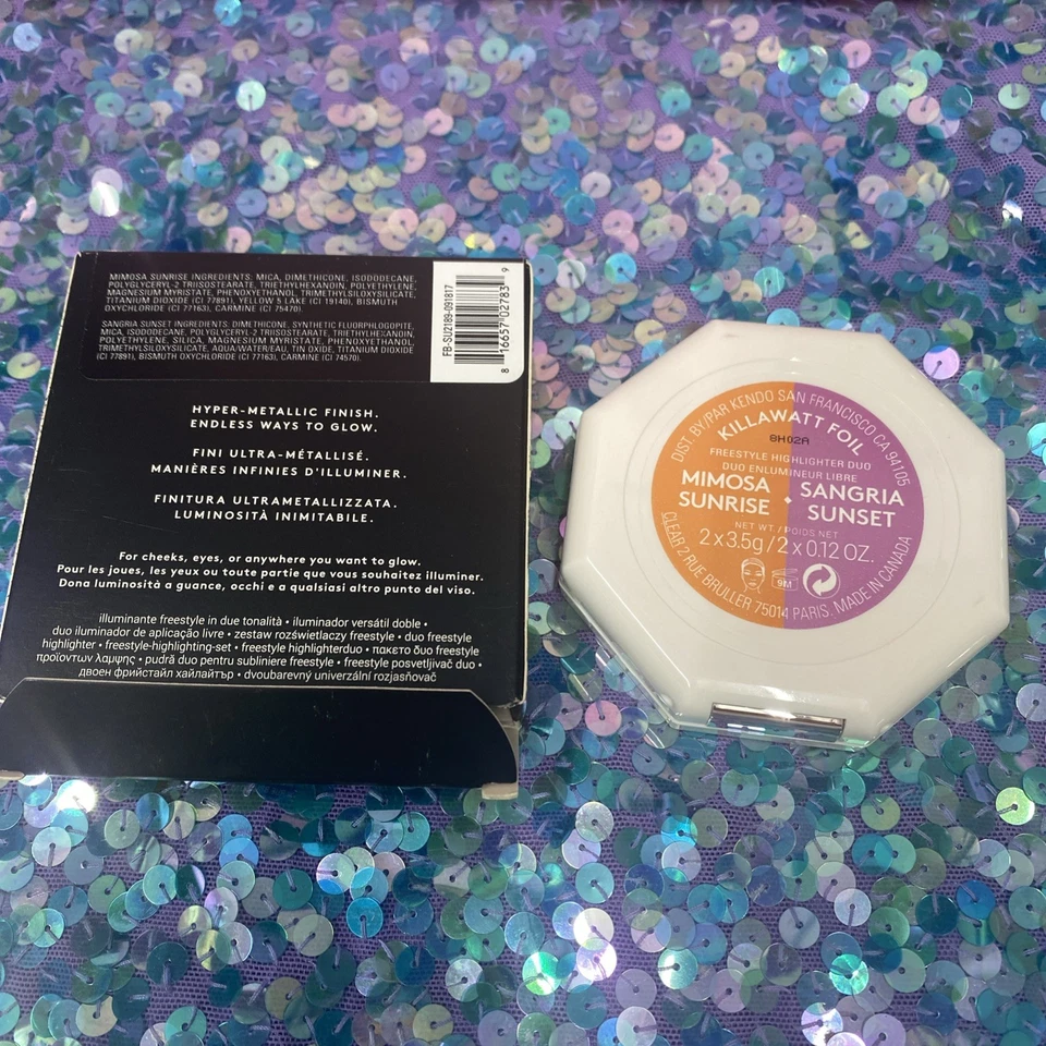 Fenty Killawatt Foil Highlighter Duo Mimosa Sunrise Sangria Sunset Brand New - Image 2 of 3
