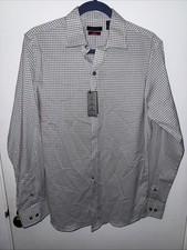Van Heusen Flex Small Slim Fit Stretch Non-Iron Grey Mirage Plaid Shirt