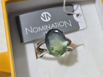Nomination Symbiose Big Ring, Hellblau Grün. Stahl, verstellbar, neu