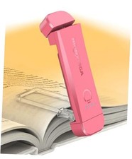 Book Reading Light,Silent Touch Lamp for in Bed,Rechargeable Clip on Pink