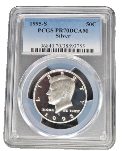 PERFECT 1995 S SILVER  KENNEDY PCGS  PR 70 DCAM LOW MINTAGE LOW POP BLUE LABEL
