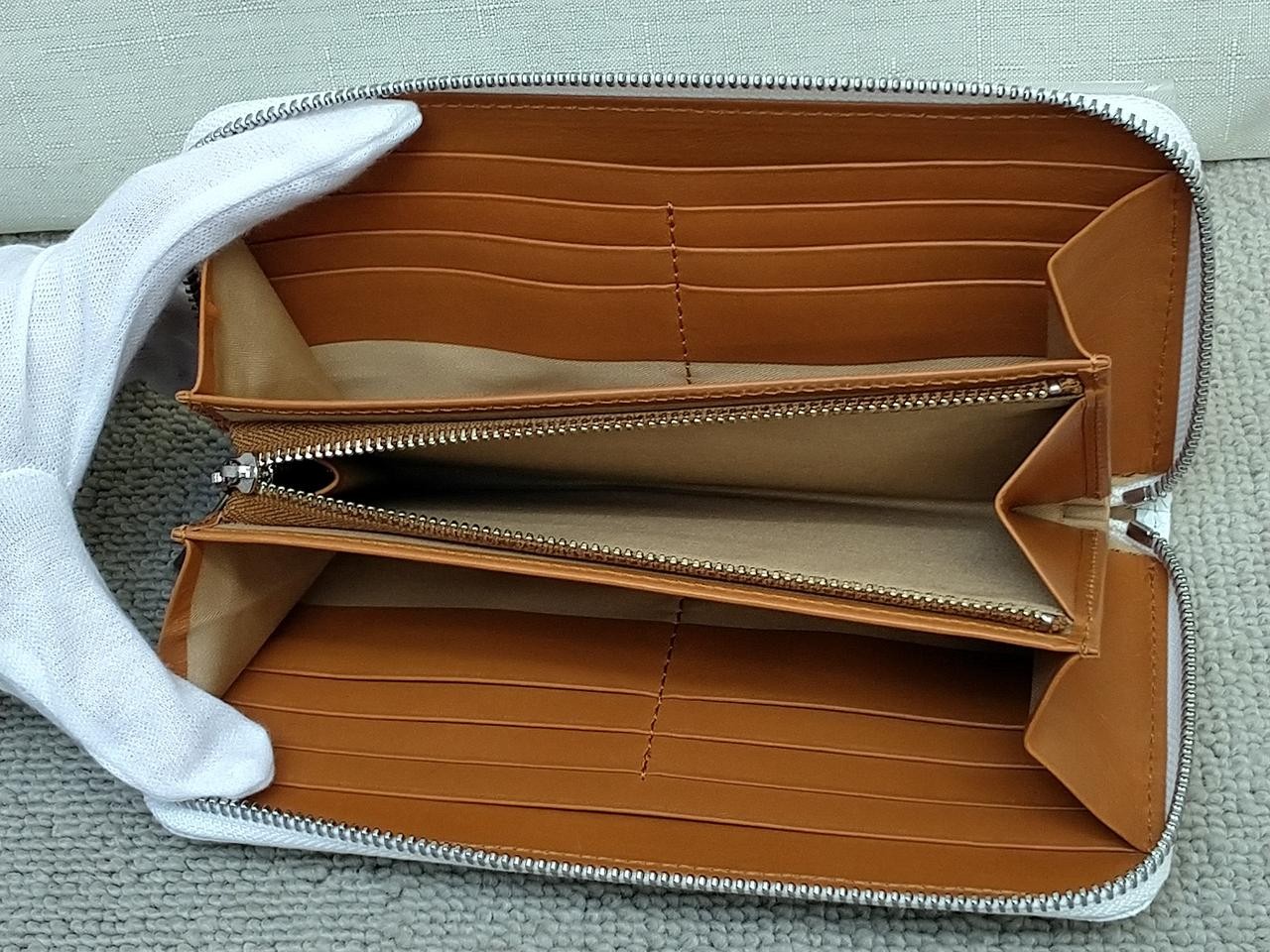 Round Zip Long Wallet Model Number Python Leather… - image 4