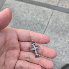 Krumharts Silver Cross Necklace High-Grade Polished Jewelry