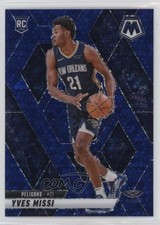 2024-25 Panini Mosaic Rookies Fast Break Blue Prizm 38/85 Yves Missi #243 1m22