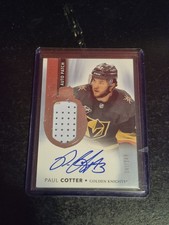 2021-22 Paul Cotter UD The Cup Patch & Auto /249 Rookie RC 