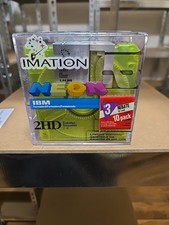 Imation Neon 2HD IBM Formatted Floppy Disks 1.44MB 10 Pack - Factory Sealed