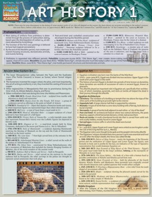 Art History 1 (Quick Study: Academic) - Pamphlet By BarCharts, Inc. - VERY GOOD