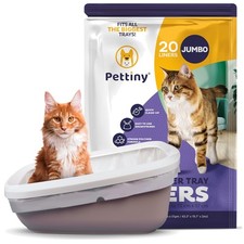 Leakproof Jumbo Litter Box Liners with Drawstrings - 20 Pack