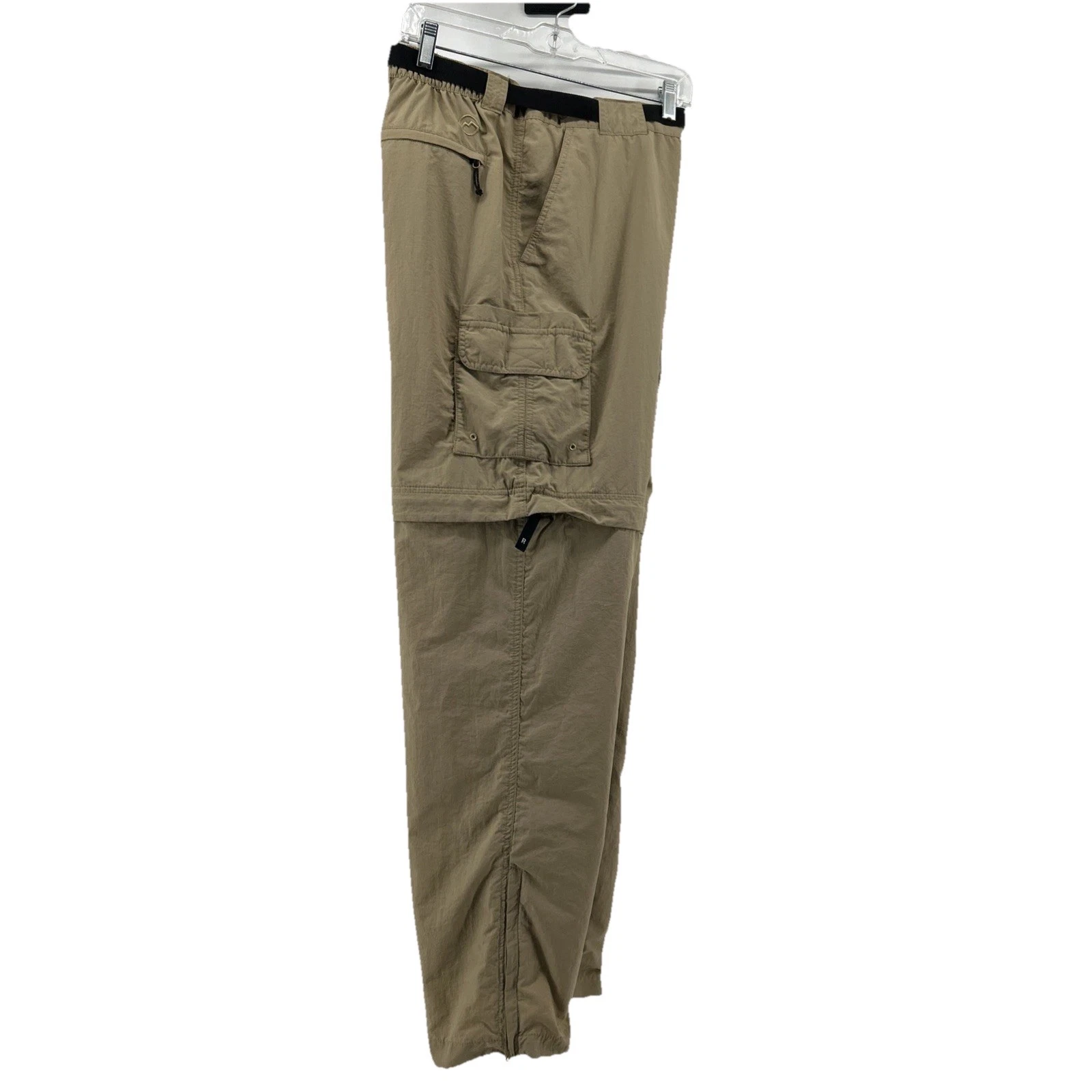 Magellan Convertible Pants 2 Shorts Men’s XL Brown Fish Gear Cargo & Zip Pockets