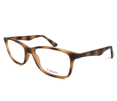 Enhance Eyeglasses Frames 4200 M.DEMI AMBER Matte Rectangle Full Rim 56-17-145