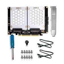 PH46-2 2Bay Split M.2 Solid Disk to Adapter for PCIE 4.0 Compatibles X16/X8
