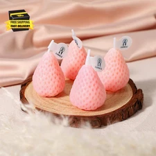 8 Pieces Strawberry Candle Strawberry Shaped Scented Wax Mini Soy Wax Scented Cu