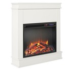 Ameriwood Home Mateo Electric Fireplace w/ Mantel & Touchscreen Display in White