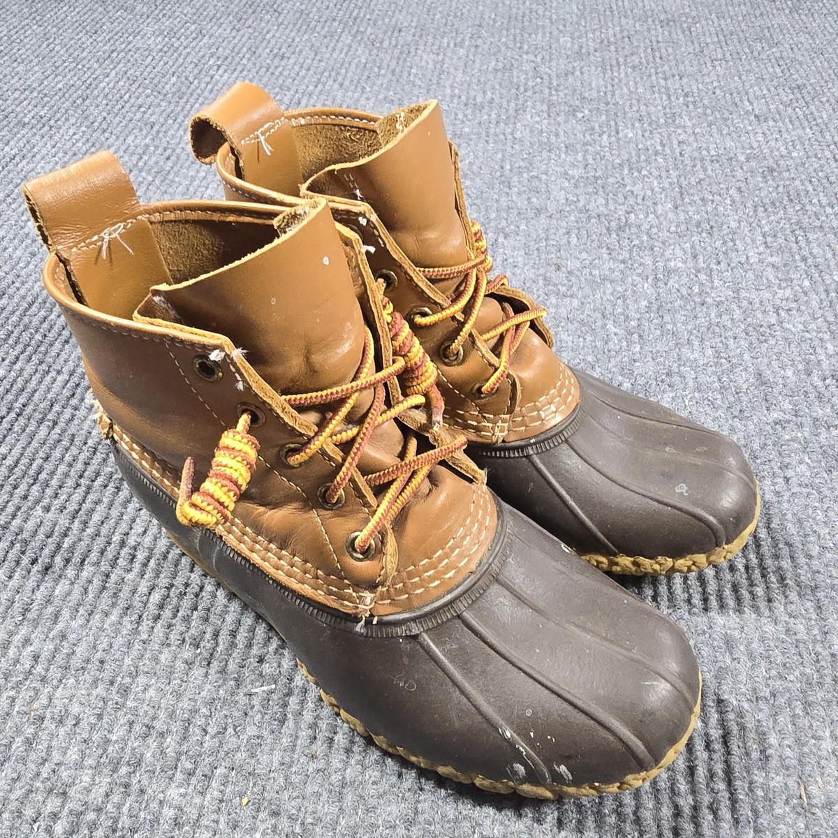 LL Bean Bean Boots Shoes Mens Size 6M Brown Waterproof Duck Boot Maine USA  06009