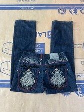 Akcess 1988 Premium Quality Embroidered Baggy Denim Jeans Size 3434 Akcess 1988 Premium Quality Embroidered Baggy Denim Jeans Size 3434