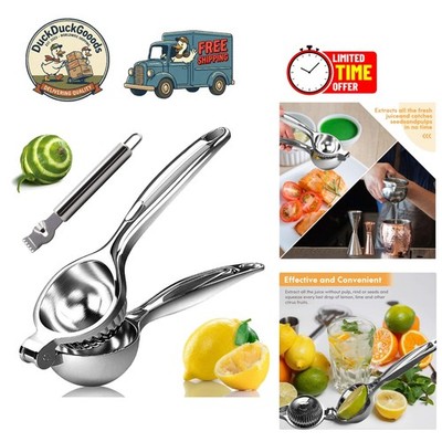 Multi-Functional Lemon Squeezer with Stainless Steel Zester - Easy Clean Design