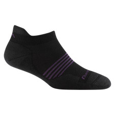 Darn Tough 1112 Black Women's Element No Show Tab Lightweight Running Socks NEW
