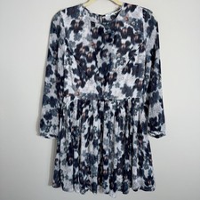 Kimchi Blue Urban Outfitters Layered Semi Sheer Dress-Blue White Pink-Size 6