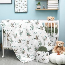 Oudain 4 Piece Mallard Duck Crib Bedding Set Including Mallard Duck Crib Skir...