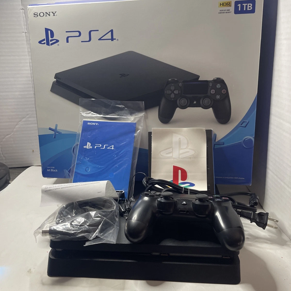 25+ Sony PlayStation 4 Slim Black HDMI Video Game Consoles for