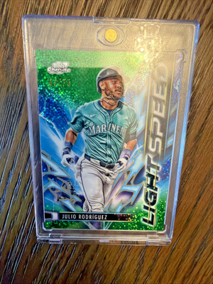 JULIO RODRIGUEZ 2025 TOPPS COSMIC CHROME LIGHT SPEED GREEN SPACE /75 #LS-9
